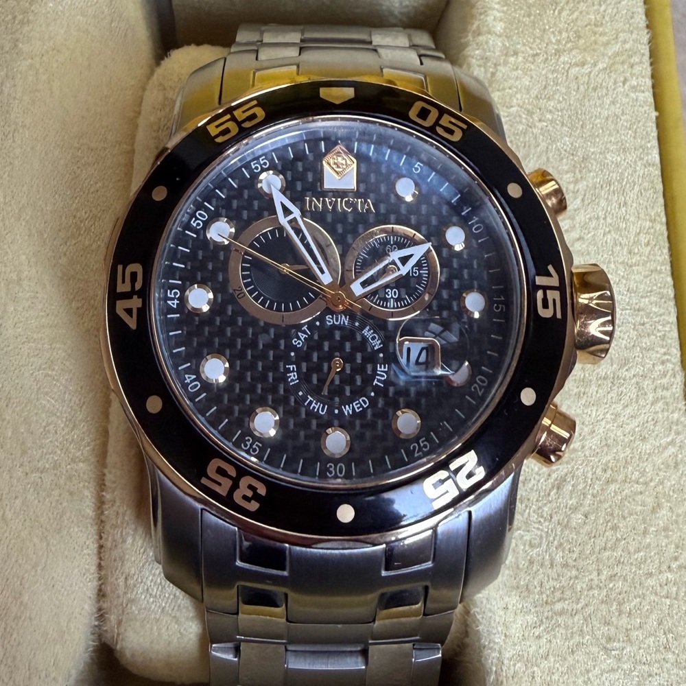 Invicta Silver and Gold Watch
